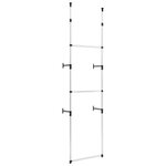 vidaXL Système de garde-robe télescopique avec barres Aluminium