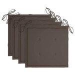 vidaXL Chaises pliables de jardin avec coussins lot de 4 Teck solide