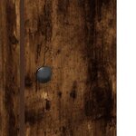 vidaXL Meuble de salle de bain avec porte-rouleau chêne fumé