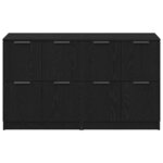 vidaXL Bahut Chêne noir 180 x 30 x 70 cm Bois d'ingénierie