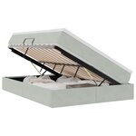 vidaXL Lit avec rangement et matelas Gris clair 140 x 200 cm Velours