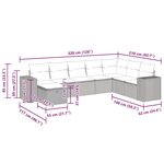 vidaXL Salon de jardin avec coussins 8 Pièces beige résine tressée