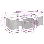 vidaXL Salon de jardin avec coussins 10 Pièces gris clair résine tressée