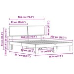 vidaXL Cadre de lit avec tête de lit rembourrée Gris clair