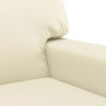 vidaXL Canapé à 2 places Crème 140 cm Similicuir