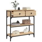 vidaXL Table console chêne sonoma 72 5x25x75 cm bois d'ingénierie
