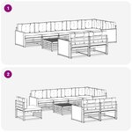 vidaXL Ensemble de canapés d'extérieur 9 pc