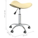 vidaXL Chaise de bureau Crème Similicuir