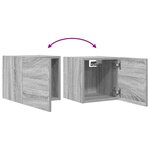 vidaXL Meuble TV mural Sonoma gris 30 5x30x30 cm