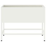 vidaXL Bac de jardin surélevé Blanc 60 x 26 x 45 cm Acier