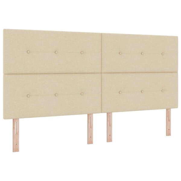 vidaXL Tête de lit réglable en hauteur Crème 200 cm tissu