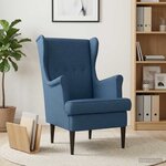 vidaXL Fauteuil Bleu Tissu