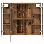 vidaXL Armoire Miroir de Salle de Bain Bois ancien 83 5 x 15 5 x 70 cm