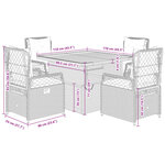 vidaXL Ensemble à manger de jardin avec coussins 5Pièces Beige poly rotin