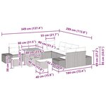 vidaXL Ensemble de canapé de jardin 13 Pièces Gris Poly rotin