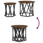 vidaXL Table d'appoint 2 Pièces Chêne fumé 50 x 50 x 40 cm