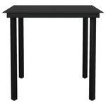 vidaXL Ensemble à manger jardin 5Pièces marron poly rotin verre