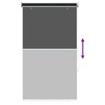 vidaXL Store roulant extérieur protection UV Noir 100 x 230 cm (L x H)