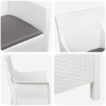 vidaXL Fauteuil Blanc PP