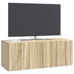 vidaXL Meuble TV mural 78 5 x 31 x 30 cm Chêne Sonoma