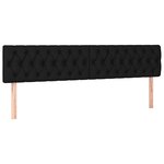 vidaXL Sommier à lattes de lit avec matelas noir 120x190 cm tissu