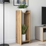 vidaXL Support de Plante Chêne artisanal 30 x 30 x 100 cm