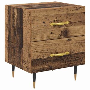 vidaXL Cabinet de chevet avec tiroir Bois ancien 40 x 35 x 47 5 cm