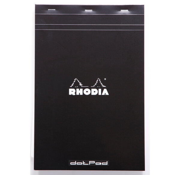 Bloc dotPad BLACK N°19 21x31 8cm 80 Feuilles agrafées 80g matrice points 5mm RHODIA