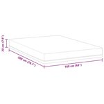 vidaXL Matelas Blanc  bleu 160 x 200 cm Mousse