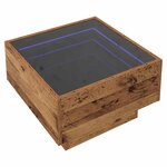 vidaXL Table basse Bois ancien 50 x 50 x 30 cm Bois d'ingénierie