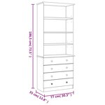 vidaXL Bibliothèque avec tiroirs ALTA 77x35x186 5cm bois massif de pin