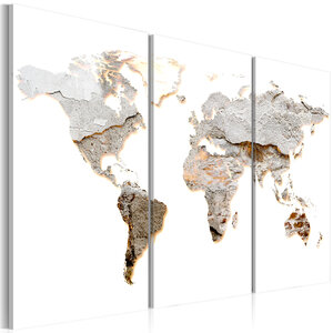 Tableau - concrete continents l x h en cm 90x60