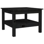 vidaXL Table basse Noir 55x55x40 cm Bois massif de pin