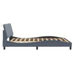 vidaXL Cadre de lit avec LED sans matelas Hanko gris foncé 160x200cm velours