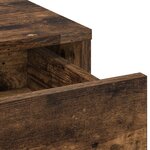Set de coiffeuse 2 pièces vidaXL avec LED en chêne fumé en bois d'ingénierie