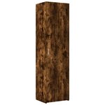 vidaXL Armoire de rangement mince chêne fumé 50x42 5x225 cm