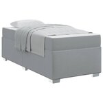 vidaXL Cadre de lit avec matelas Gris clair 80 x 200 cm tissu