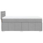 vidaXL Sommier à lattes de lit et matelas Gris clair 90x190 cm Tissu