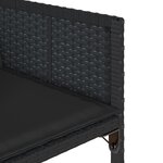 vidaXL Ensemble à manger de jardin 11 Pièces coussins noir résine tressée