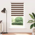 vidaXL Store zèbre marron 115x200cm largeur du tissu 110 9cm polyester