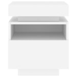 vidaXL Armoires de chevet avec lumières LED 2 Pièces blanc 40x39x48 5 cm