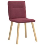 vidaXL Chaises à manger lot de 6 rouge bordeaux tissu