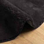 vidaXL Tapis HUARTE Noir 80 x 150 cm Polyester
