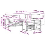 vidaXL Ensemble de canapés d'extérieur 7 pc