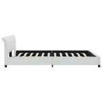vidaXL Cadre de lit Blanc Similicuir 180 x 200 cm