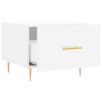 vidaXL Tables basses 2 Pièces blanc 50x50x40 cm bois d'ingénierie