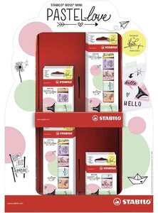 Présentoir mixte étuis BOSS MINI Pastellove STABILO