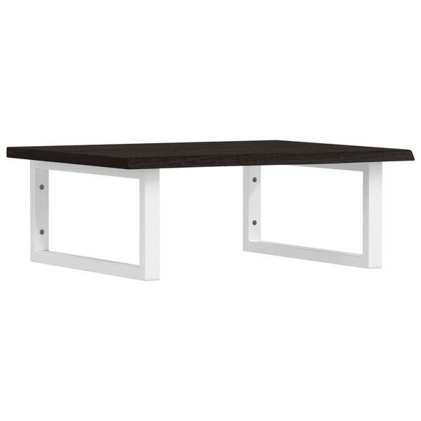 vidaXL Étagère de vasque murale acier et bois de chêne massif