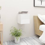 vidaXL Tables de chevet 2 Pièces Blanc brillant 30 5x30x30 cm