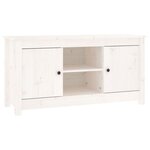 vidaXL Meuble TV Blanc 103x36 5x52 cm Bois de pin massif
